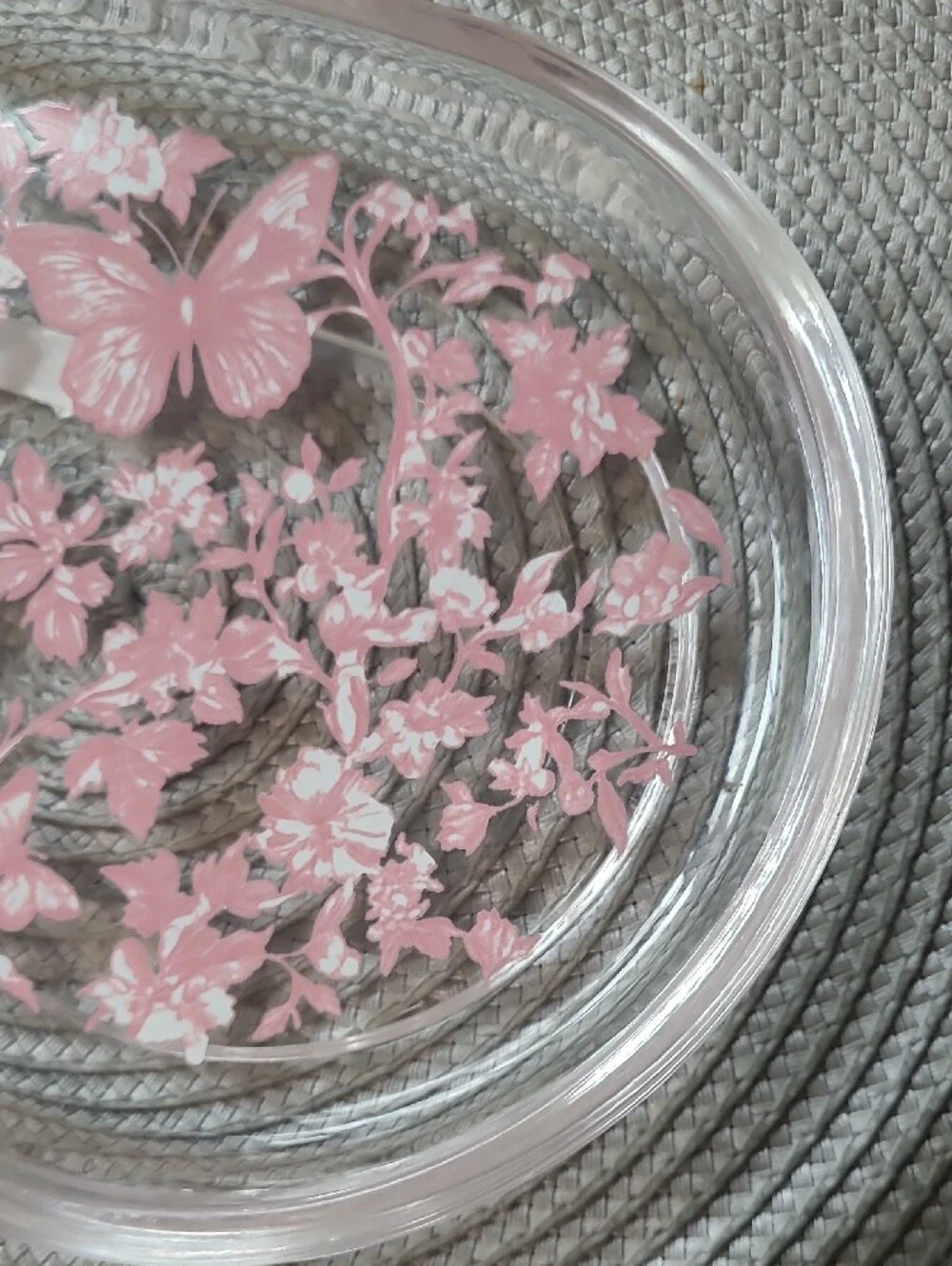 Serenité Pink Butterfly Bathroom Tray